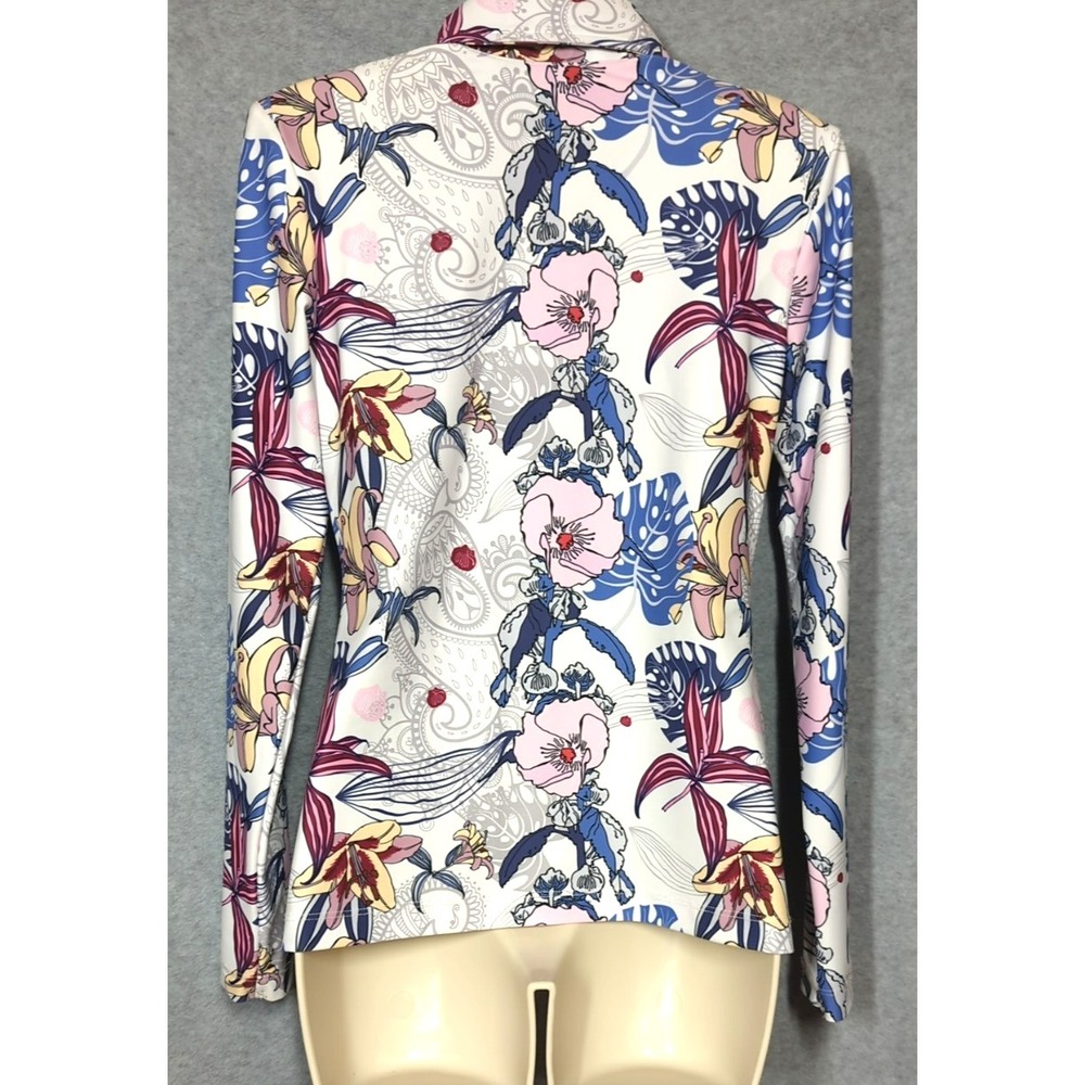 Hobby Horse Limited Edition Western Show Shirt Women M Lilies Rodeo Cowgirl - Picture 6 of 11